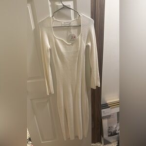 Amazon white dress with slit